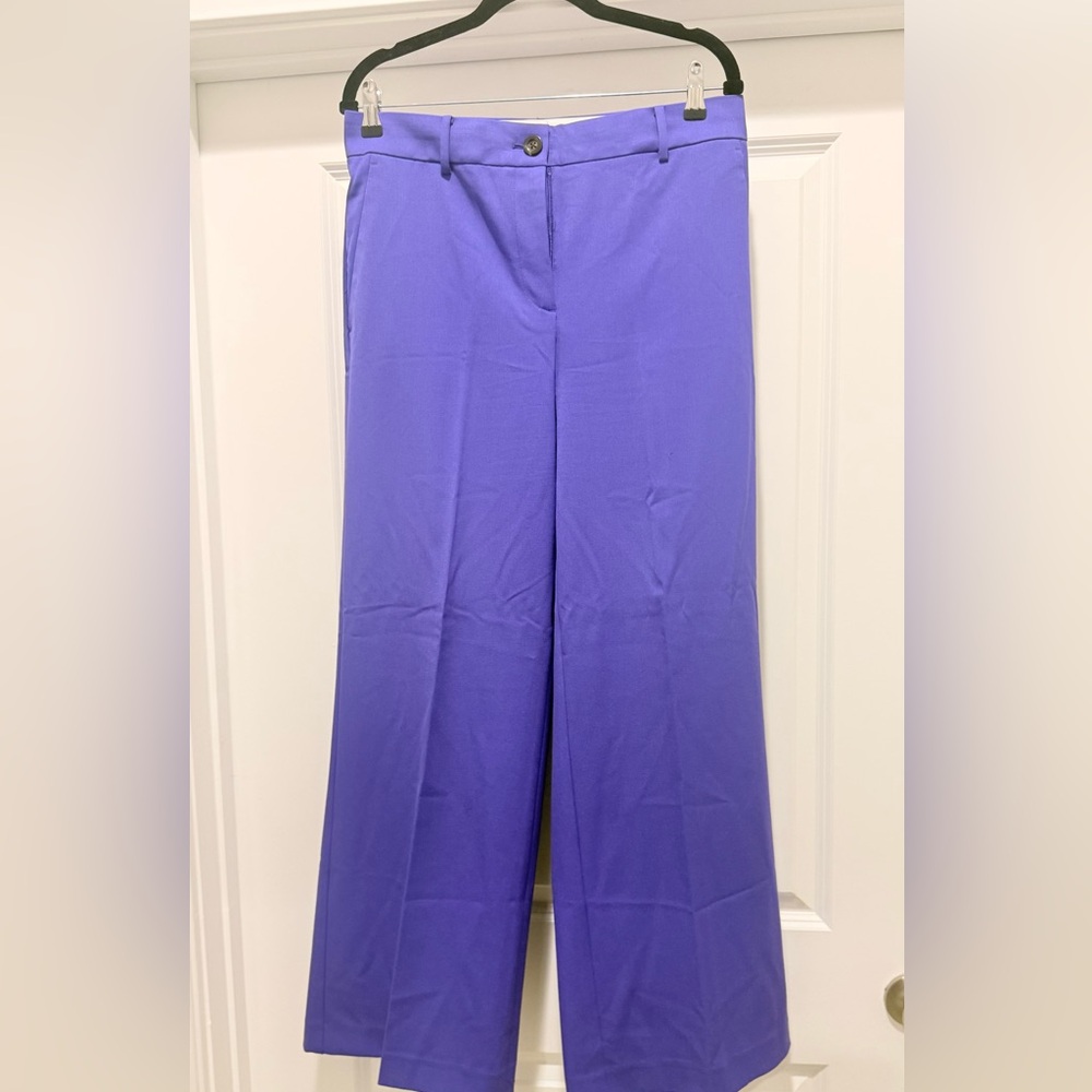 Ann Taylor Vibrant Purple Wide Leg Trousers